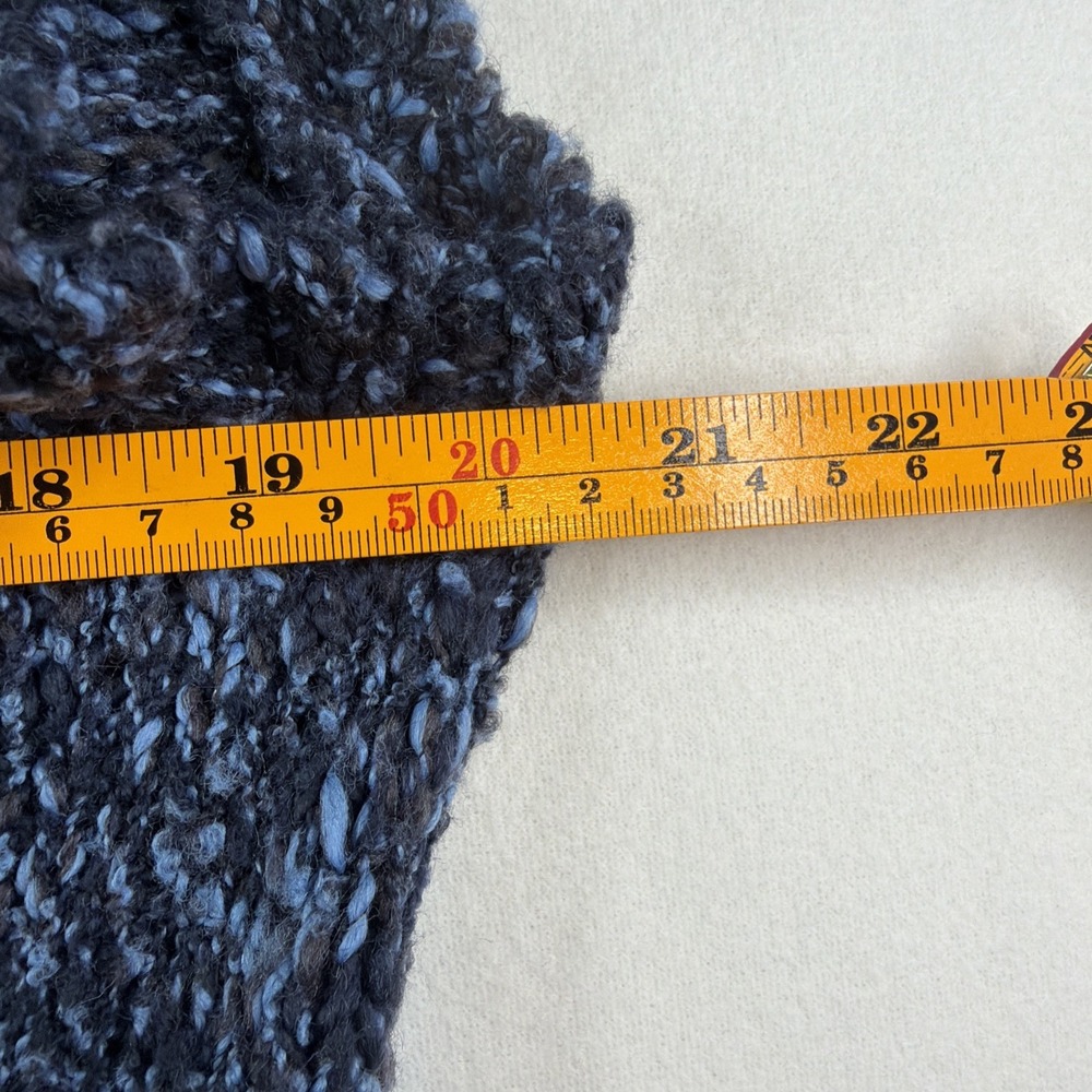 Chico's Womens Size 1 Knit Sweater Vest Blue Mohair Acrylic Long Button Front - Picture 6 of 7
